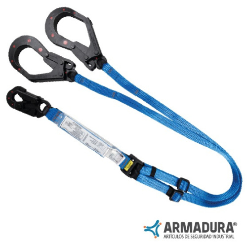 Eslinga en Y dieléctrica graduable con absorbedor Armadura