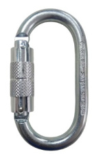 Mosquetón doble seguro de acero Hold Zeus 25 kN