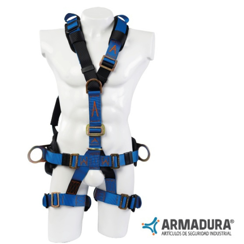 Arnés para rescate 5 argollas con faja lumbar Armadura