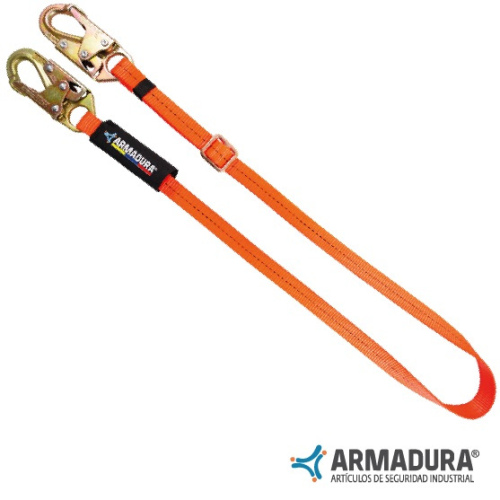 Eslinga de posicionamiento o restricción graduable con ganchos de 3/4 Armadura